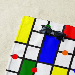Colorful Crossword Beach Towel