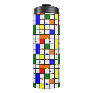 Colorful Crossword  Thermal Tumbler
