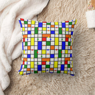 Colorful Crossword  Throw Pillow