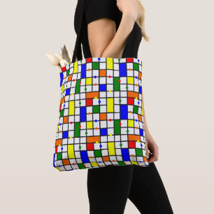 Colorful Crossword Tote Bag