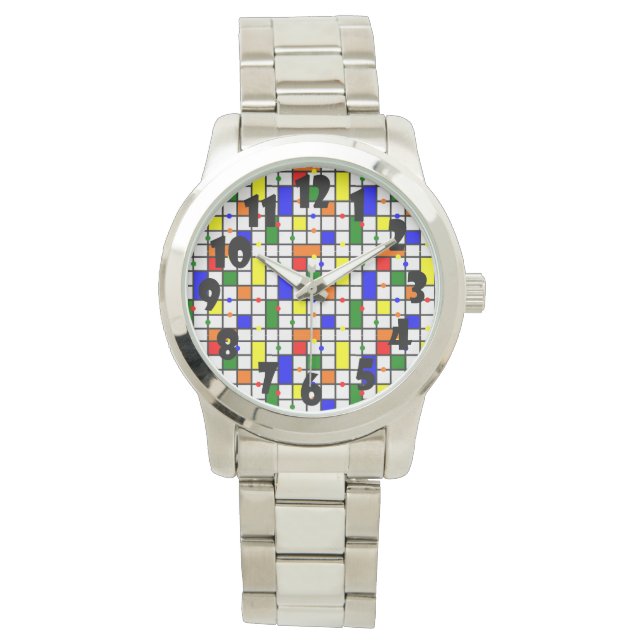 Colorful Crossword  Watch (Front)