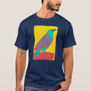 Colorful Crow Watercolor T-Shirt