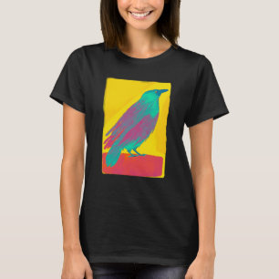 Colorful Crow Watercolor T-Shirt
