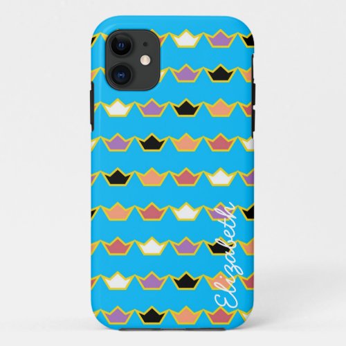 Colorful Crown Modern Pattern iPhone 11 Case