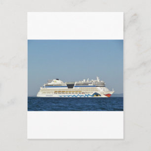 Colorful Cruise Ship Postcard