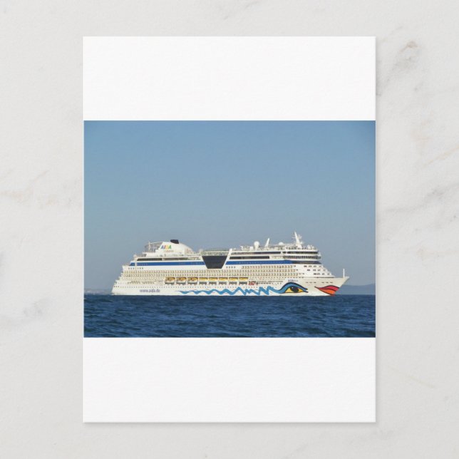 Colorful Cruise Ship Postcard (Front)