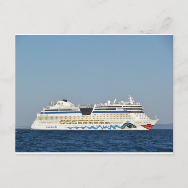 Colorful Cruise Ship Postcard (Front)