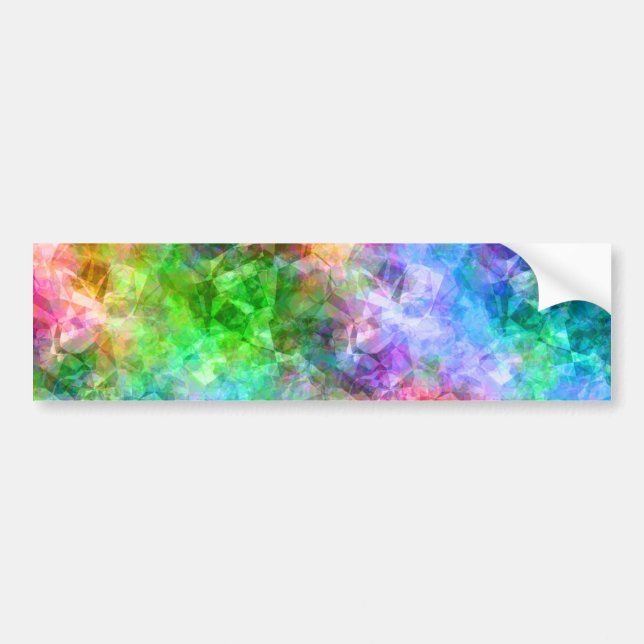 Colorful Crumpled Texture Bumper Sticker (Front)