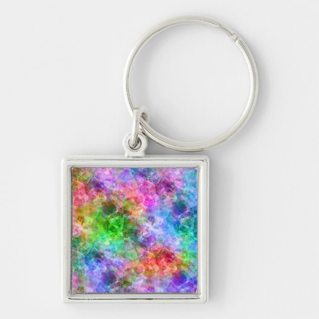 Colorful Crumpled Texture Keychain (Front)