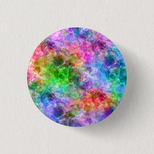 Colorful Crumpled Texture Pinback Button (Front)
