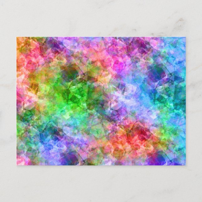 Colorful Crumpled Texture Postcard (Front)