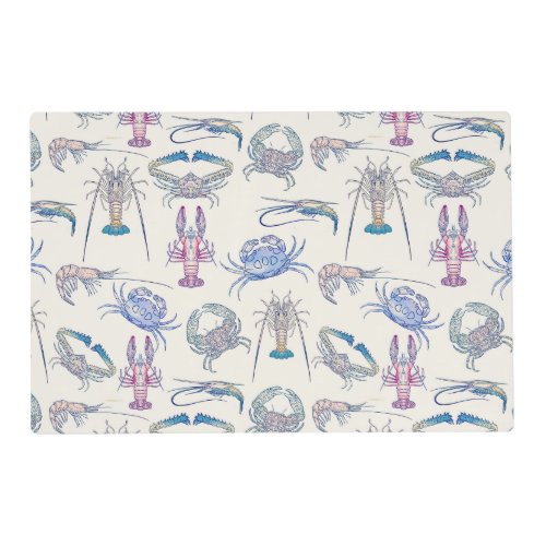 Colorful Crustacean Core Aesthetic Placemat