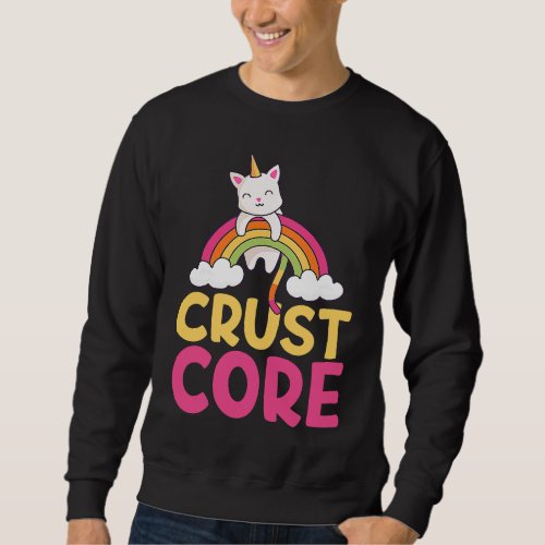 Colorful Crustcore Rainbow Cat Unicorn Unicat Sweatshirt