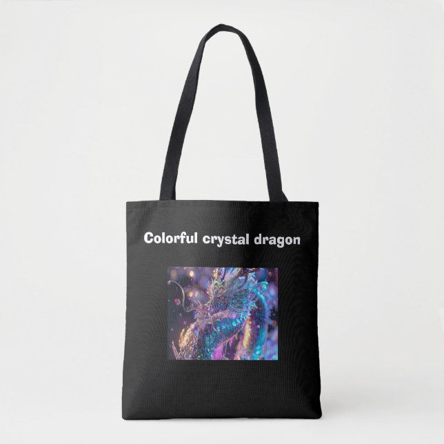 Colorful crystal dragon tote bag (Front)