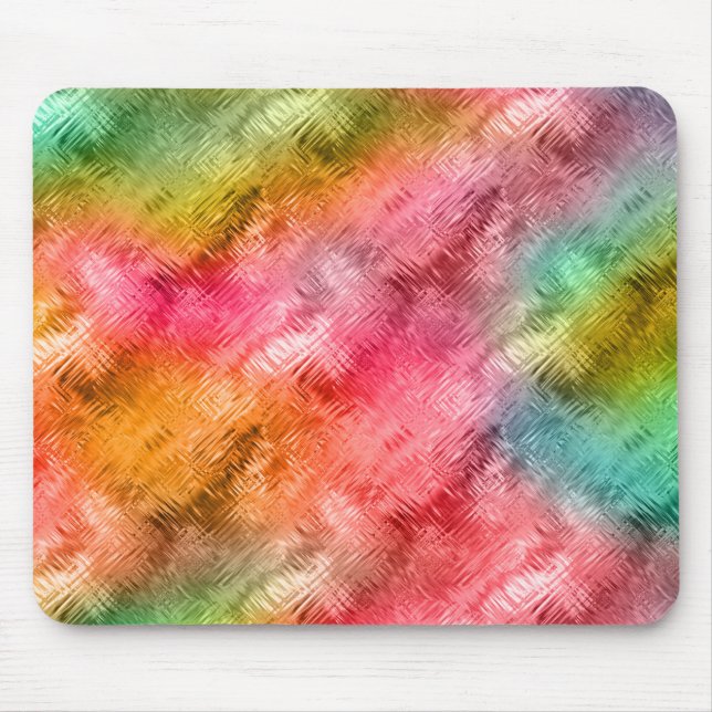 Colorful Crystal Glass Pattern Mouse Pad (Front)