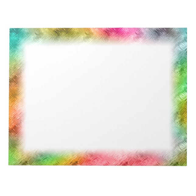 Colorful Crystal Glass Pattern Notepad (Front)
