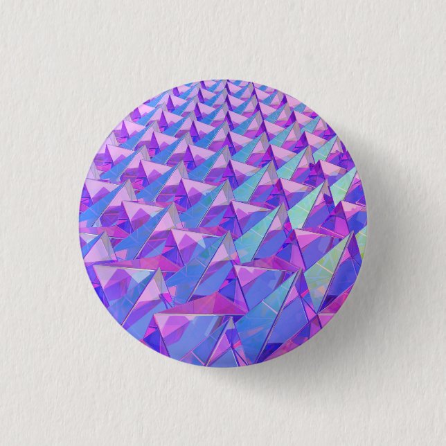 Colorful crystal pyramids button (Front)
