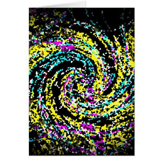 Colorful Crystallized Confetti Spiral Cards (Front)
