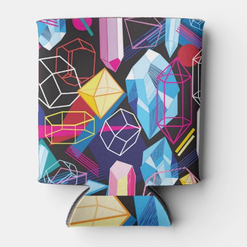 Colorful crystals dark abstract background can cooler