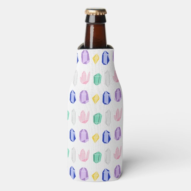 Colorful Crystals Pattern Bottle Cooler (Bottle Front)