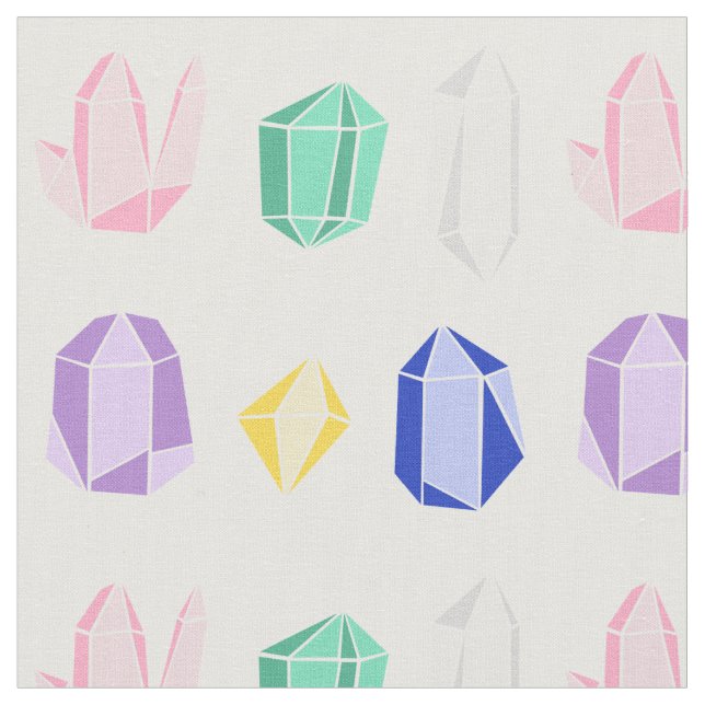 Colorful Crystals Pattern Fabric (Close Up)
