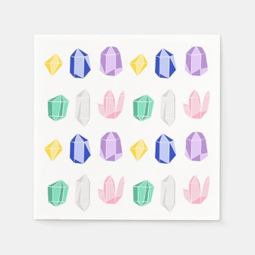 Colorful Crystals Pattern Napkins