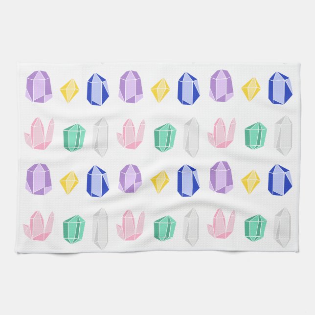Colorful Crystals Pattern Towel (Horizontal)
