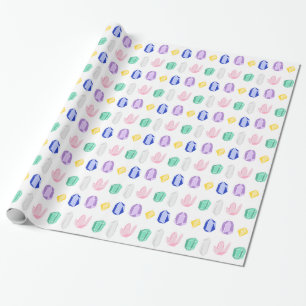 Colorful Crystals Pattern Wrapping Paper