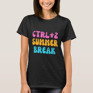 Colorful ctrl+z summer break - back to school T-Shirt