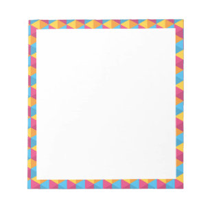 Colorful Cube Pattern Notepad