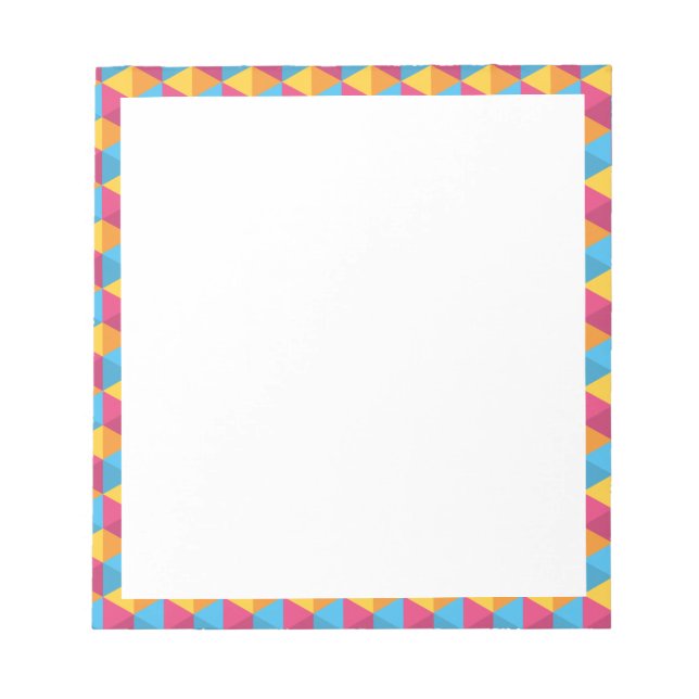 Colorful Cube Pattern Notepad (Front)
