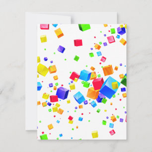 Colorful Cubes 1 Note Card