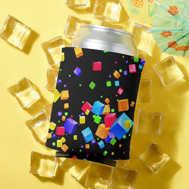 Colorful Cubes 2 Can Cooler (In Situ Summer)