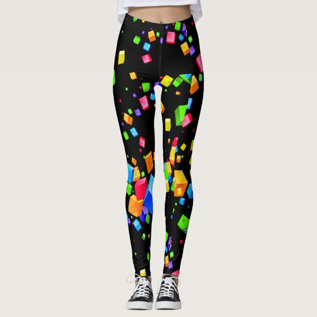 Colorful Cubes 2 Leggings (Front)