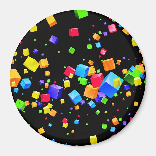 Colorful Cubes 2 Magnet (Front)