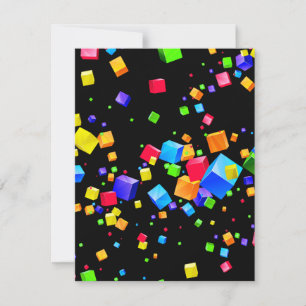 Colorful Cubes 2 Note Card