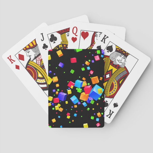 Colorful Cubes 2 Poker Cards (Back)