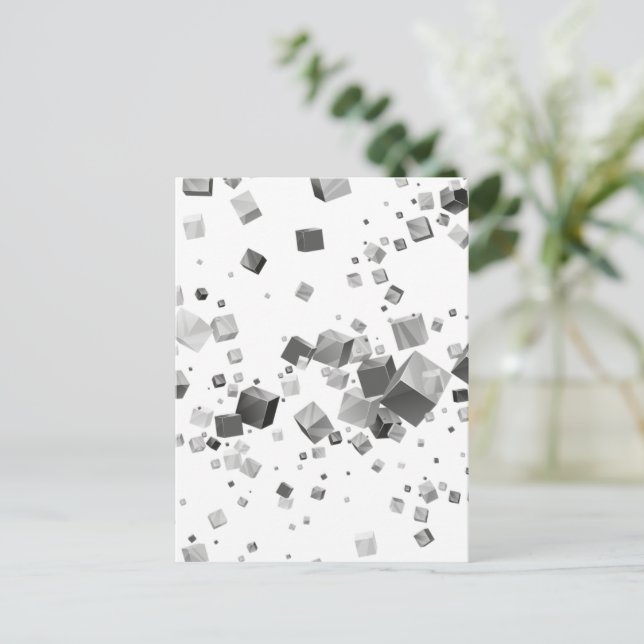 Colorful Cubes 3 Holiday Postcard (Standing Front)