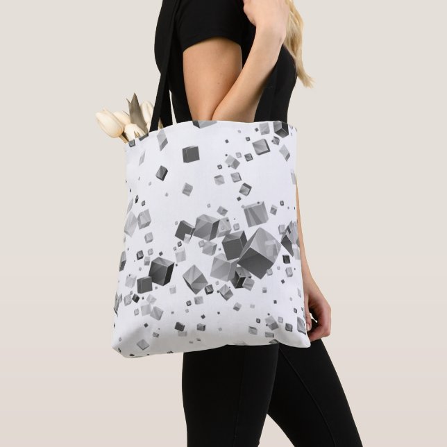 Colorful Cubes 3 Tote Bag (Close Up)