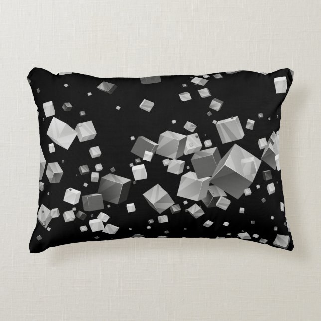 Colorful Cubes 4 Accent Pillow (Front)