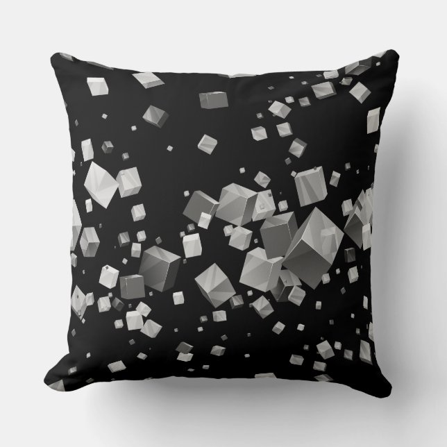 Colorful Cubes 4 Throw Pillow (Front)