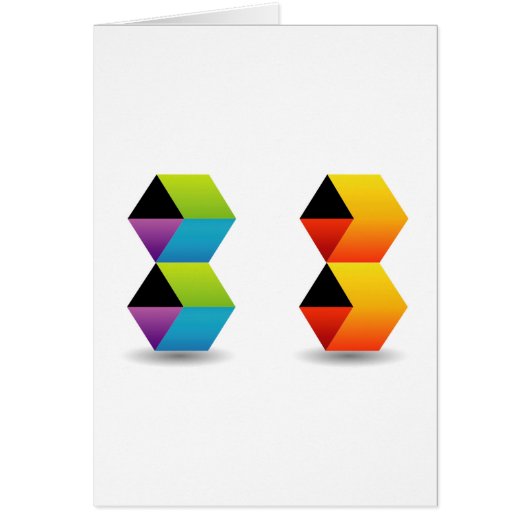 colorful cubes and shadow cards (Front)