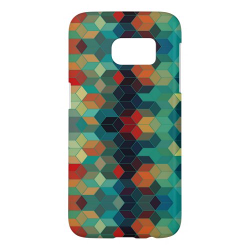 Colorful Cubes Geometric Modern Pattern Samsung Galaxy S7 Case