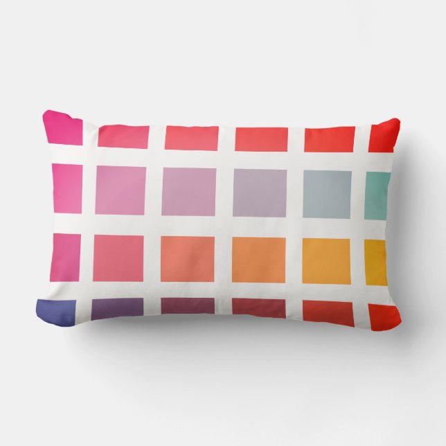 Colorful Cubes Lumbar Pillow (Front)