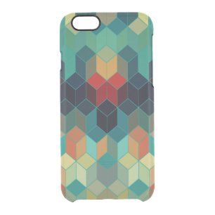 Colorful Cubes Modern Pattern Clear iPhone 6/6S Case