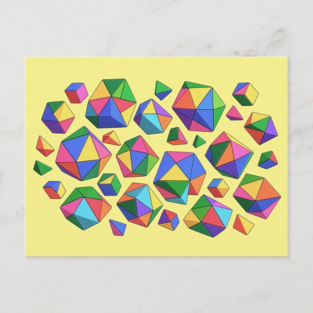 Colorful Cubes Postcard (Front)
