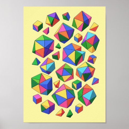 Colorful Cubes Poster