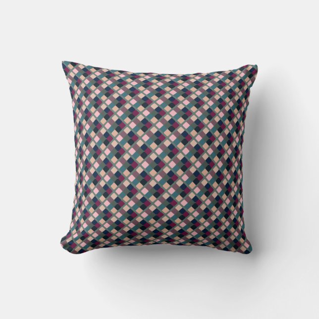 Colorful Cubes Throw Pillow (Front)