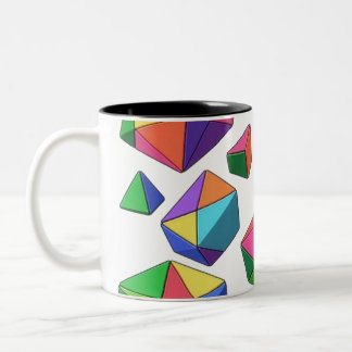 Colorful Cubes Two-Tone Coffee Mug