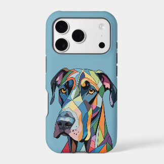 Colorful Cubist Great Dane iPhone 17 Pro Case